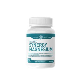Tested Nutrition Synergy Magnesium Capsules | High Potency & Bioavailable Magnesium & Vitamin B6 | Bone & Teeth Supplement, Muscular Function, Energy Metabolism (90 Capsules)