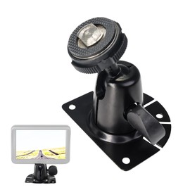 INSEETECH Fan-Shaped Mount for Backup Camera Monitor System - Universal Reverse View Bracket for Car RV Truck Van Display, Metal Construction, Double-Sided Tape, No Drill Easy Install