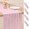4 Pack Pink Table Runner 17 x 108inch Cheesecloth Table