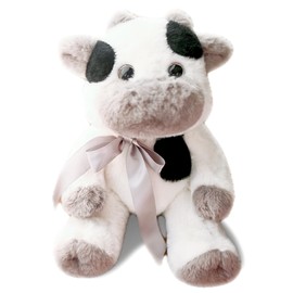 uoozii Warmable Cow Stuffed Animal - Microwavable 12" | 2 Pounds Unscented Weighted Stuffed Animals Non-Shedding Cow Plush Coolable & Heatable Warm Gifts for Kids & Adults