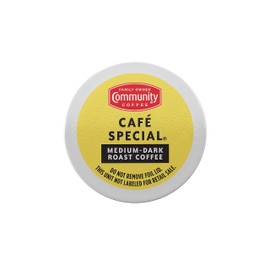 Community Coffee Café Special Medium Dark Roast Single Serve K-Cup Compatible Coffee Pods, Box of 24 Pods