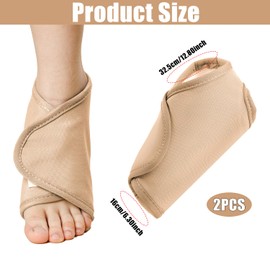 2 Piezas Paquete de Aceite de Ricino para Tobillo, Cómodo Castor Oil Pack Wrap para Pies para Soporte de Tobillo para Mujeres, Aceite de Ricino no Incluido (Caqui)