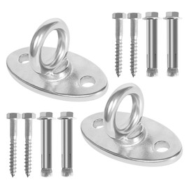 Pack of 2 Ceiling Hooks Heavy Duty Hanging Chair Suspension Punch Bag Holder Hammocks Attachment SUS304 Stainless Steel Heavy Duty Hook Suspension Swing Hook for Hanging Chair Swing Yoga Cloth Punch