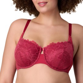 Playtex Women's Balconette Underwire Bra, Plus-Size Bras Available, Full Coverage, Convertible Straps, Lace, 4800