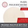 Polishing Wheel for Felt Sanding Block (95% Wool) with Hole,