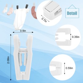 Blcculi Baby Hanger Clips, 50 Pcs Plastic Finger Clips, Strong Pinch Grip for Slim-line & Velvet Hangers (White)