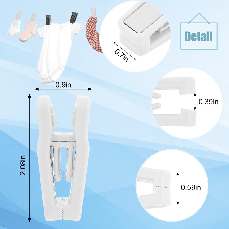 Blcculi Baby Hanger Clips, 50 Pcs Plastic Finger Clips, Strong