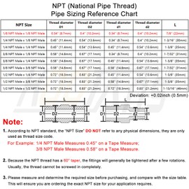 KOOTANS 1/8 NPT x 1/8 NPT Male Solid Brass Hex Nipples, Heavy Brass Pipe Adapter Fittings Equal Nipples Connectors 4Pieces