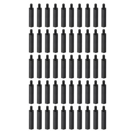 YOKIVE Pack of 50 M3 Standoff Screws Nylon Hexagonal PCB Spacers with High Insulation Effect Hold Height Uniform Large for Motherboard (Black 40 mm + 6 mm)