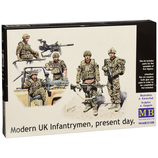 Master Box Models "We are Lucky! Modern UK Infantrymen, Present Day - 5 Figure Set Model Kit (1/35 Scale)