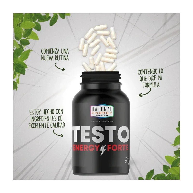 Testo Energy Forte Natural 60cap 900mg