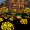 WBao Solar Christmas Net Lights 200LED F8 Big Bulbs, 8.4ft