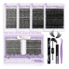 Kit Extensiones De Pestañas, 10-18mm Set De 4 Cajas