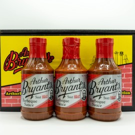 Arthur Bryants BBQ Sauce (Sweet Heat) — BBQ Sauce Natural Spicy Flavor — Zesty & Hot Barbecue Flavor — Best BBQ Sauce for BBQ Lovers (18 Oz, Pack of 3)