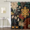 REZAYMRS Boho Flower Shower Curtain with 12 Hooks, 72''x72'' Waterproof Polyester Fabric, Quick Dry, Weighted Hem, Abstract Geometry Shower Curtains for Bathroom, Modern Mid Century Shower Curtains