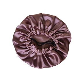 SOHAM SHREE ᵀᴹ Handmade Pure Satin Fully Reversible Luxuries Hair Bonnet satin sleep cap | Adjustable Sleep Cap for Women Girls|Reversible Double Layer Large Sleep Cap (BROWN)