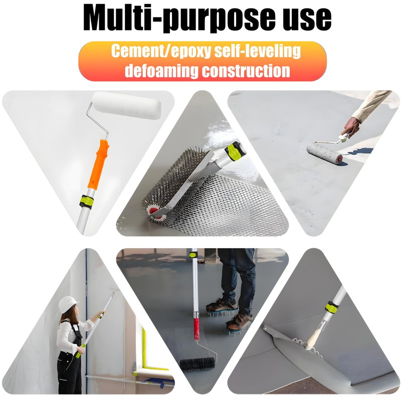Self Leveling Cement Tool Kit,Epoxy Flooring Tool Kit,Self-Leveling Rake,Spike Shoes