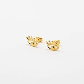 Aretes de Ojos Ojitos en Chapa de Oro de 22K (Chicos)
