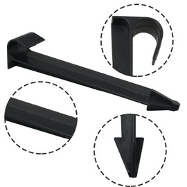 JJHXSM 10PCS Garden Soaker Hose Fixed Anchor Stake Outdoor Drip Irrigation Hose Support Rod Accessory for Robot Mower Gardening Patio Lawn Vegetable Garden