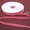 Euvoym 50 Yards Red Gingham Ribbon Buffalo Plaid Craft Ribbon