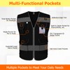 TCCFCCT Mesh Safety Vest 9 Pockets High Visibility Reflective Safety