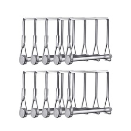 Sunnyway 10 Pcs 1/4 Inch Wire Lock Pin 4 Inch Long Trailer Coupler Pin PTO Pin Heavy Duty Trailer Hitch Locking Pin Safety Shaft Lock Pin for Farm Trailers Tractor Wagons Lawn Garden