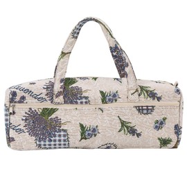Sewing Accessories Organizer Knitting Bag Knitting Tools Storage Bag Needles Yarn Storage Organizer Bag for Crafts Sewing Paper Art(Purple Flower)
