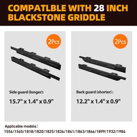 Upgraded Wind Guards for Blackstone 28 inch Griddle, Fit Grill Accessories and Hood, Stainless Steel Magnetic Wind Screen Gas Saving, Blackstone Wind Guard 28 Inch