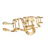 VOCOSTE 1pc Metal Hair Claws, for Women, Gold Tone, 4.37''x2.20''x1.18''