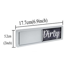 Dishwasher Magnet Clean Dirty Sign, Strong Clean Dirty Magnet for Dishwasher, Large Text Easy to Read Non-Scratch Indicator Kitchen Decor (Wood White)