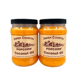 Amish Country Popcorn | Coconut Oil - 2 Bottles - 30 oz Each | Vegan, Tree Nut and Peanut Free | Old Fashioned, Non-GMO and Gluten Free