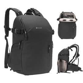 Besnfoto Camera Backpack Waterproof Bag Professional Travel Photography Bag Large for DSLR SLR Mirrorless Camera with Tripod Holder and Laptop Compartment Compatible with Canon/Nikon/Sony
