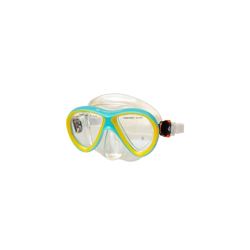 Hawaii Divers Guppy Kids Snorkel Dive Mask, Sky/Yellow, One Size