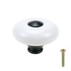 Tsnamay 6 Pieces White Ceramic Knob Kitchen Door Cabinets Cupboard