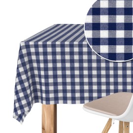 Martina Home TEFLONATED TABLECLOTH MADE VICHY MARINO 260X140 CM