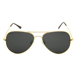 Craftman Stainless Steel Polarized Aviator Sunglasses for Men and Women for Traveling Driving and Gift(Gold/Grey)