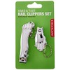 Kikkerland Hand and Foot Nail Clippers Set, Silver
