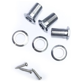 Wilkinson Guitar Tuners Machine Heads Tuning Pegs Washers Screws and Bushings Set, Chrome