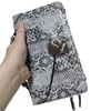 Belkut 1181315-F-d04 Python Black Long Wallet, Men's Wallet, Bag, Integrated