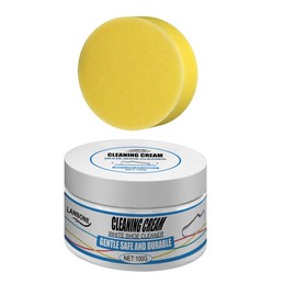 100G/2PC Crema Para Limpieza De Zapatos Blanca, Limpiar la suciedad negra,manchas rebeldes Limpieza De Zapatos, Crema De Limpieza Para El Hogar, Tenis, Tacón alto, zapatos deportivos,（Mandar esponja）