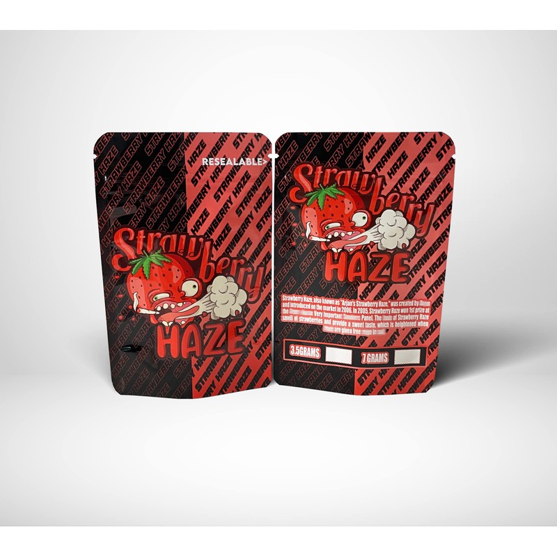 Strawberry haze mylar bags 3.5g x25