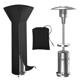 Vailge Patio Heater Covers with Zipper and Storage Bag,Heavy Duty 600D Oxford Waterproof Outdoor Heater Cover Wind-Resistant Dustproof UV-Resistant,Black,89'' Height x 33" Dome x 19" Base