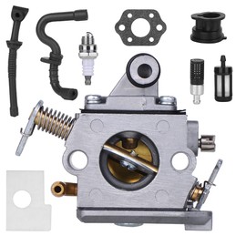 Jtron Zama180 Carburetor with 1130 124 0800 Air Filter Tune Up Kit for 017 018 MS180C MS170C Chainsaw C1Q-S57B C1Q-S57A 1130 120 0603