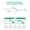 Eyekepper Frameless Reading Glasses for Men Reading - Rectangle Rimless