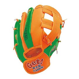 UNIX BG8031 Kids Baseball Player Gloves (Gloves), Soft Ball Included, Orange x Green