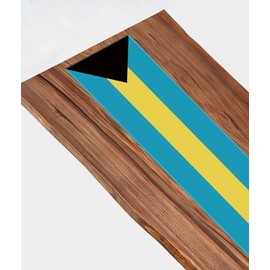 Bahamas Velvet Table Runner,Bahamian Flag Table Cloth Decoration,Soft Texture Tablecloth for Home Party Decor 12×72inch