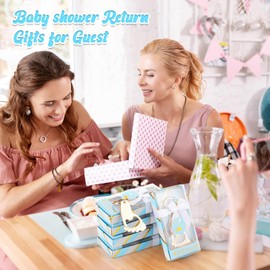 Orlabno 12Pcs Footprint Baby Shower Bottle Opener, Baby Shower Favors for Guests, Baby Shower Return Gifts for Guests, Ideal Decorations and Souvenirs for Baby Shower Party (12, Blue)