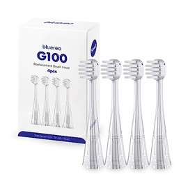 Bluereo G100, Electric Suction Toothbrush Replacement Suction Head (4 Pack) (Small)
