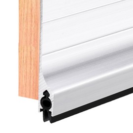 GALOFAY Door Metal Draft Stopper 42 inches Aluminum Mouse Blocker with Rubber Sweep Seal for Stop Under Doors Drafty Cover 1-1/8 inch Gap, 2"x42" Silver