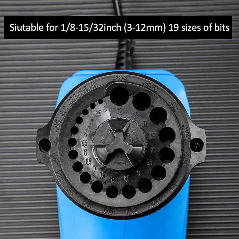Electric Drill Bit Sharpener for 1/8-15/32inch Bits Automatic Twist Drill